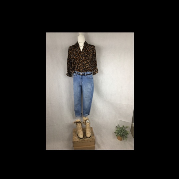 Talbots Animal Print Button Down Blouse - Picture 5 of 5